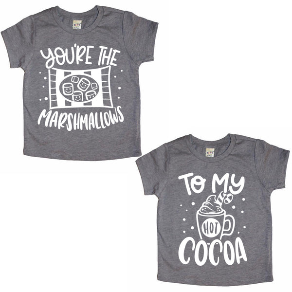 You're The Marshmallows/To My Hot Cocoa tee set