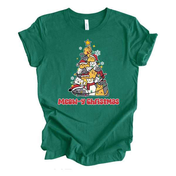 Meow-y Christmas tee