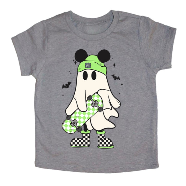 Checkered Ghosty Mouse tee