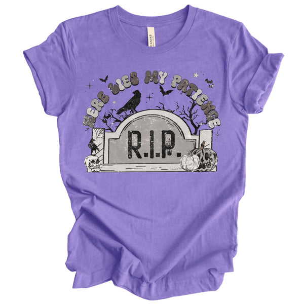 Here Lies My Patience tee