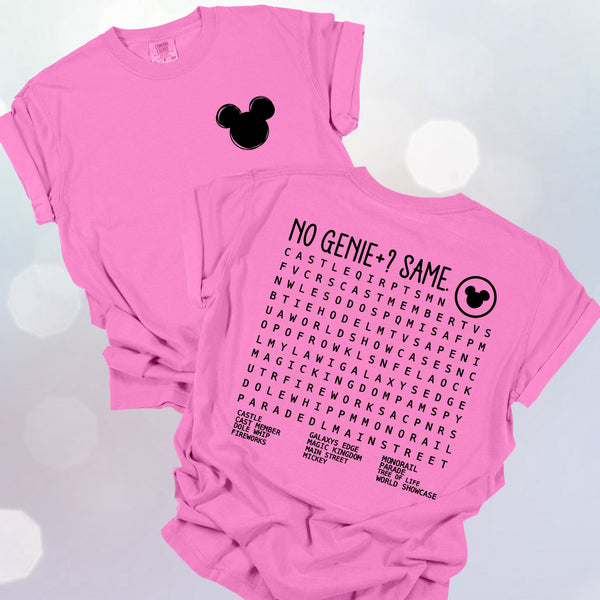 Crossword Puzzle Front/Back tee