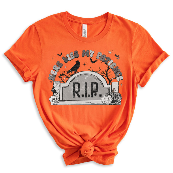 Here Lies My Patience tee