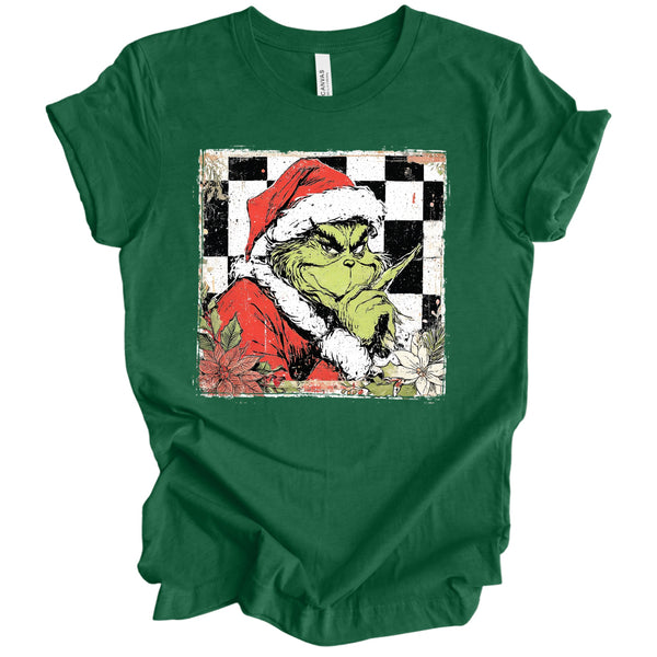 Green Guy Checkered tee