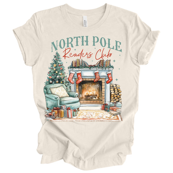 North Pole Reading Club tee