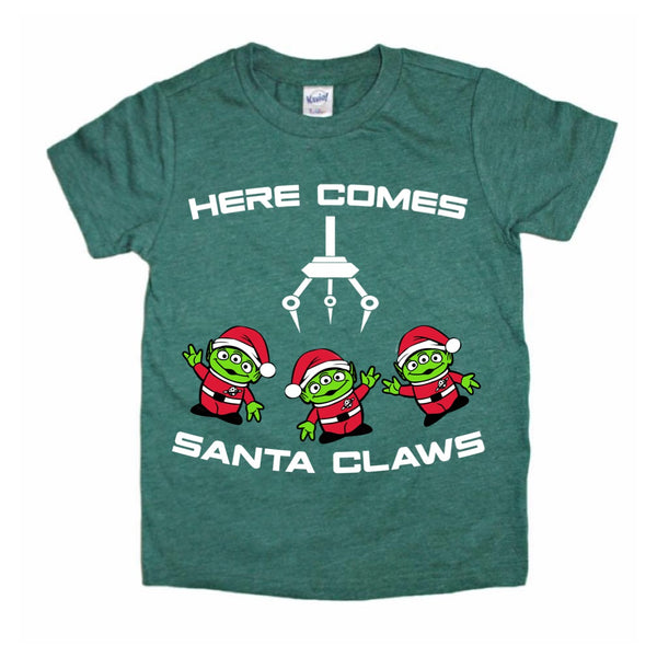 Here Comes Santa Claws tee