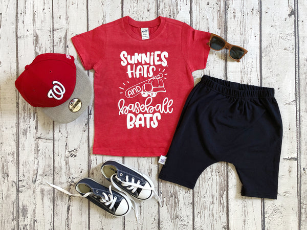Sunnies, Hats, and Baseball Bats baseball tee