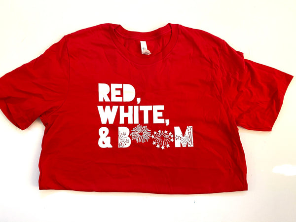Adult L Red White Boom RTS tee