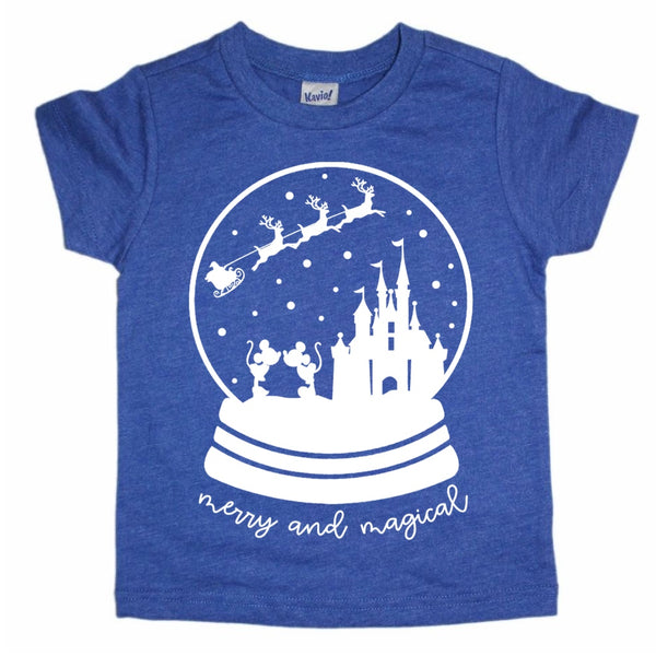 Merry and Magical snow globe tee