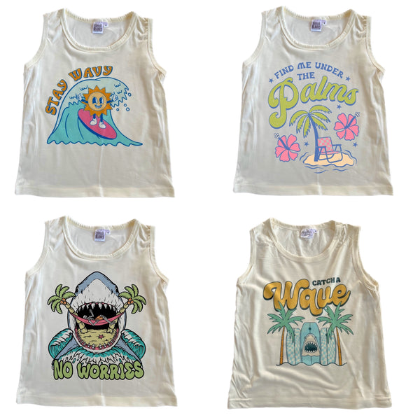 Kids Sublimation Design Tanks (Runs Large)