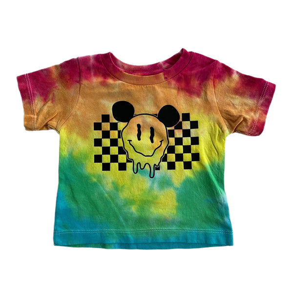 RTS 12m Checkered Mouse tie dye tee