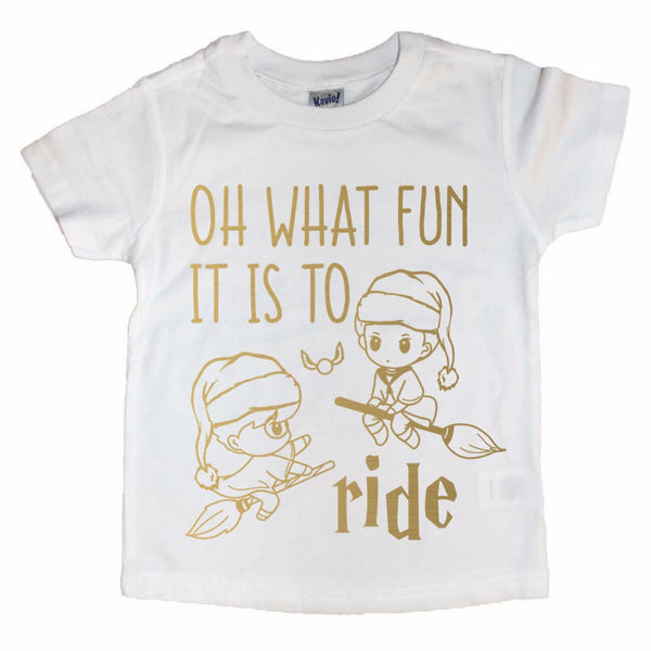 Oh What Fun It Is To Ride Christmas tee