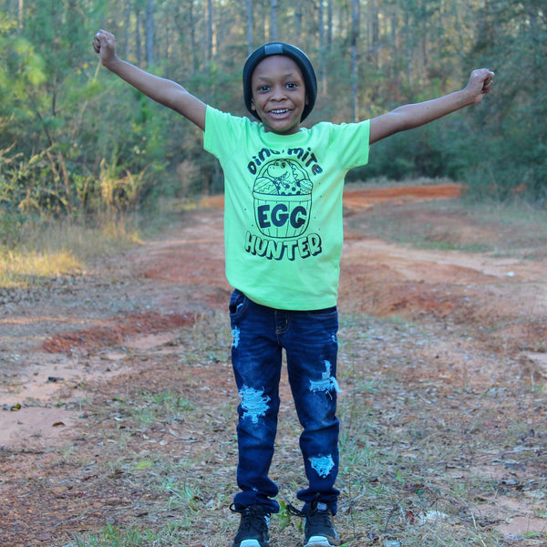 Dino-Mite Egg Hunter Easter tee/Spring Tee