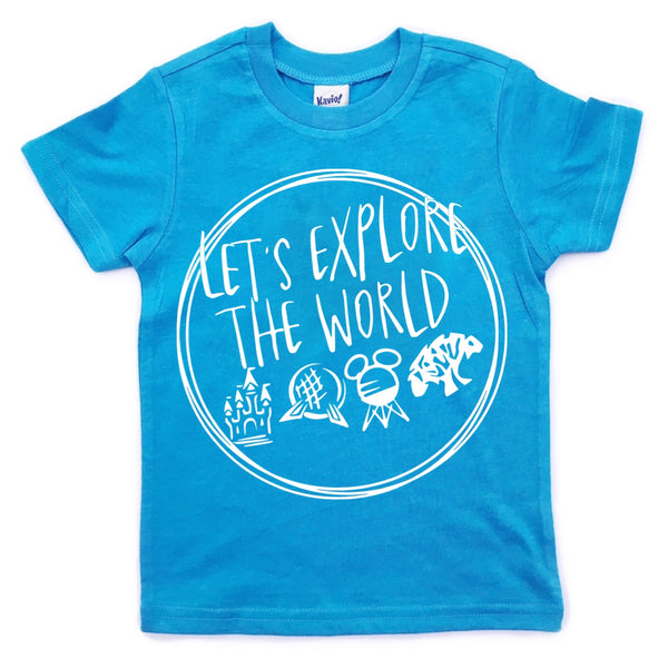 Let's Explore the World tee