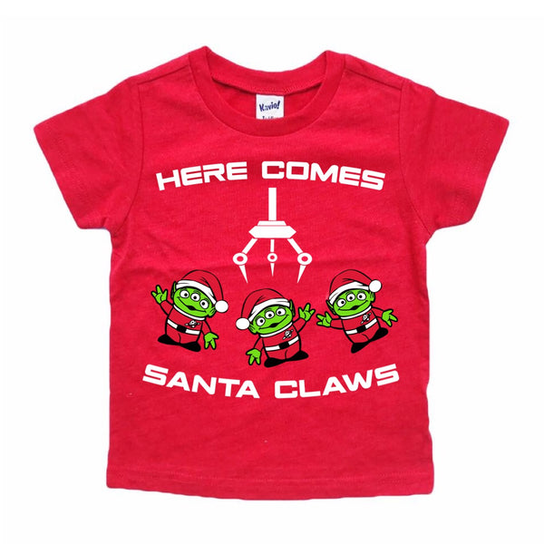 Here Comes Santa Claws tee
