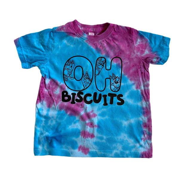 RTS 3T Oh Biscuits tie dye tee
