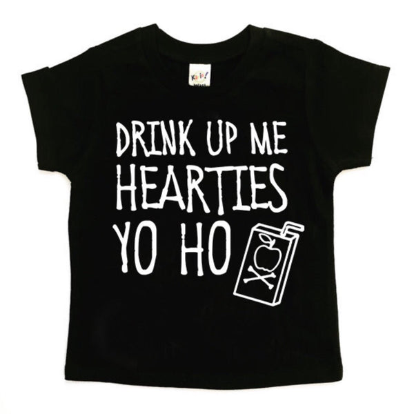 Drink Up Me Hearties pirate tee