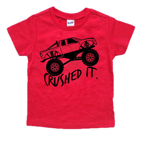 Crushed It Monster truck tee